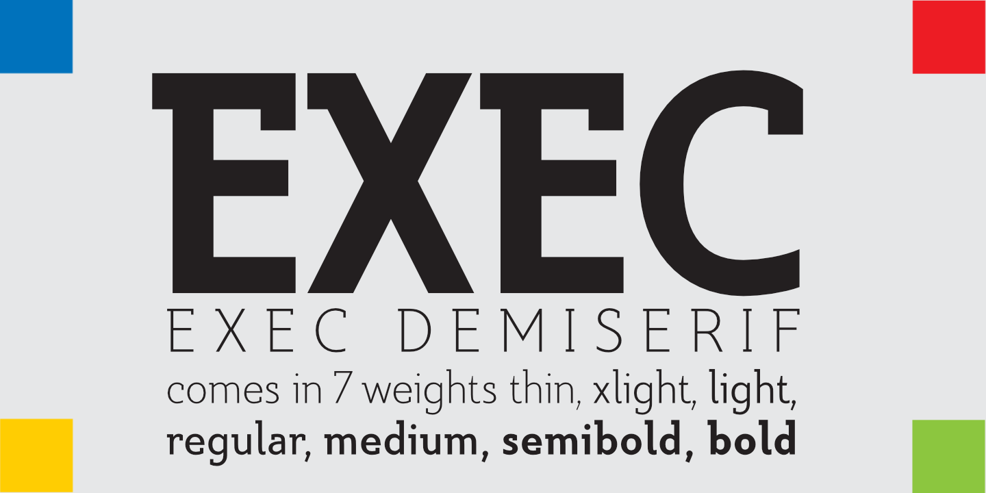 Exec Demiserif Medium Font preview